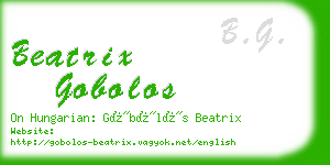 beatrix gobolos business card